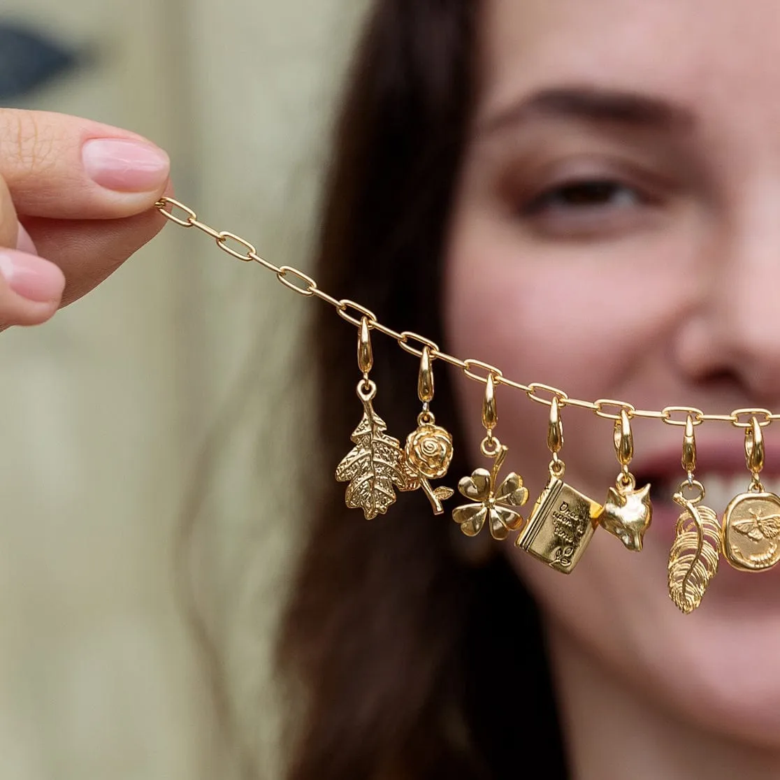 Gold Plated Story Book Charm