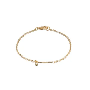 Gold Plated Twist Bar Bracelet
