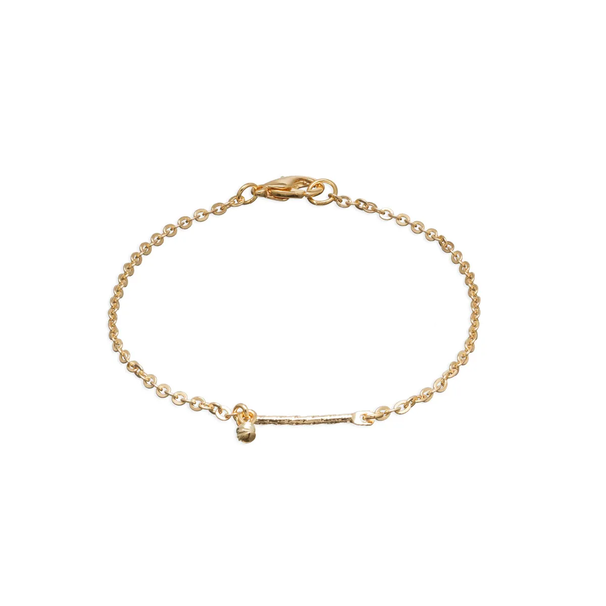 Gold Plated Twist Bar Bracelet