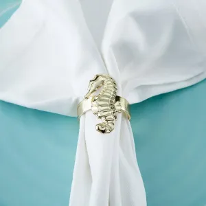 Gold Seahorse Napkin Ring (Set of 4)