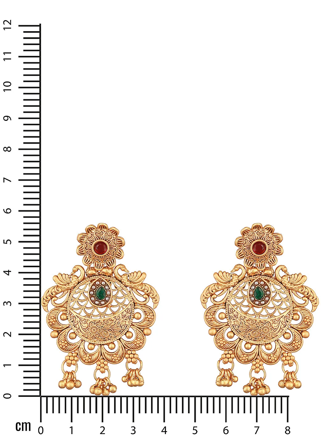 Gold-Toned Contemporary Jhumkas Earrings