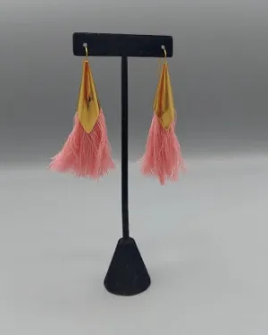 Golden Cascade Tassel Earrings