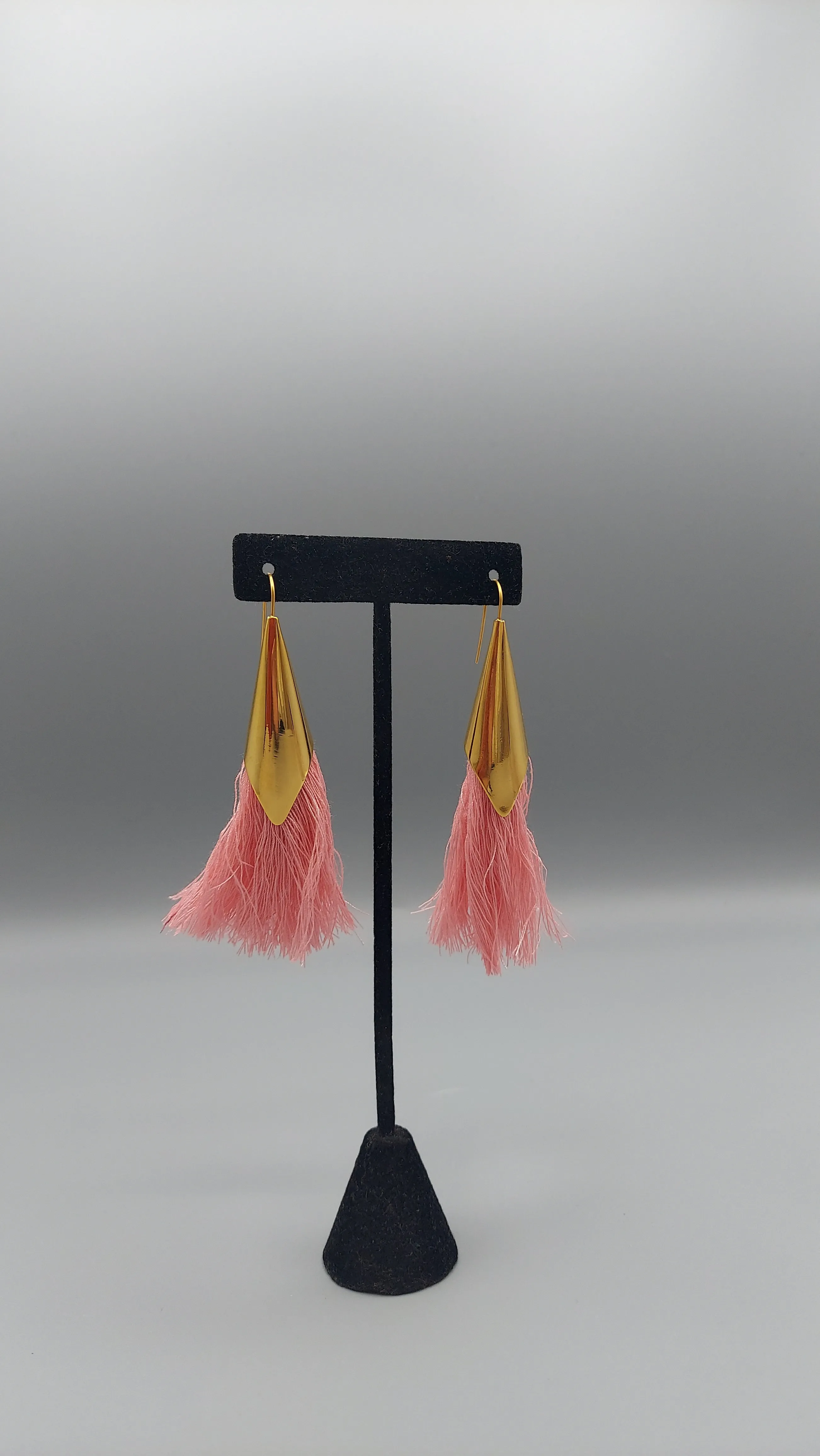 Golden Cascade Tassel Earrings
