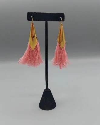 Golden Cascade Tassel Earrings