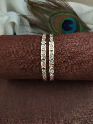 Golden Enchantment With Gold Plated Polki & Kundan Bangles