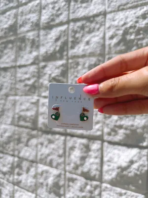 Golf Hole In One Stud Earrings