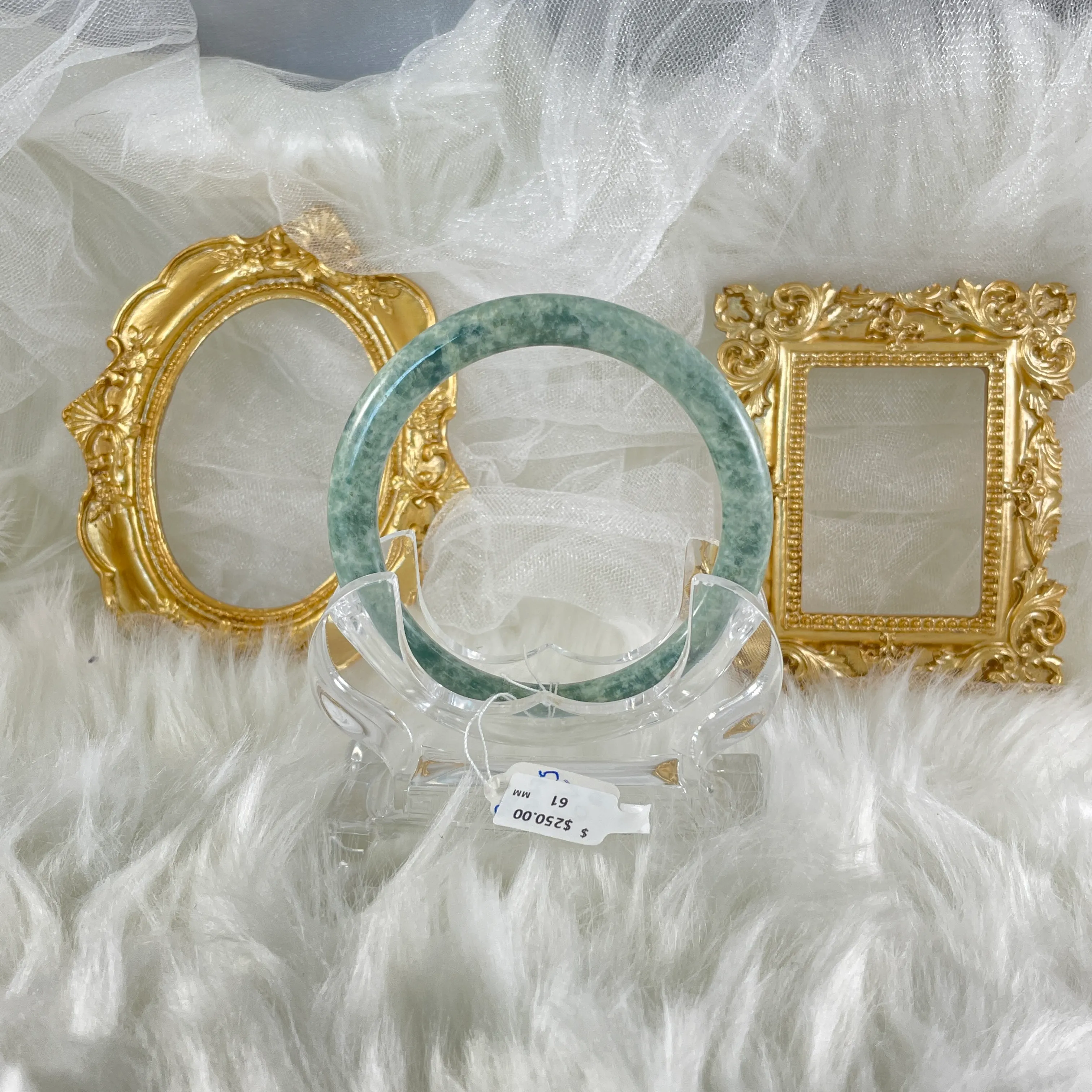 Grade A Natural Jade Bangle with certificate #36331