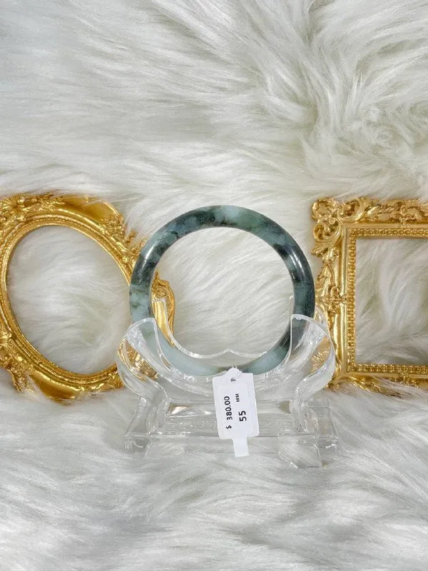 Grade A Natural Jade Bangle with certificate #36744