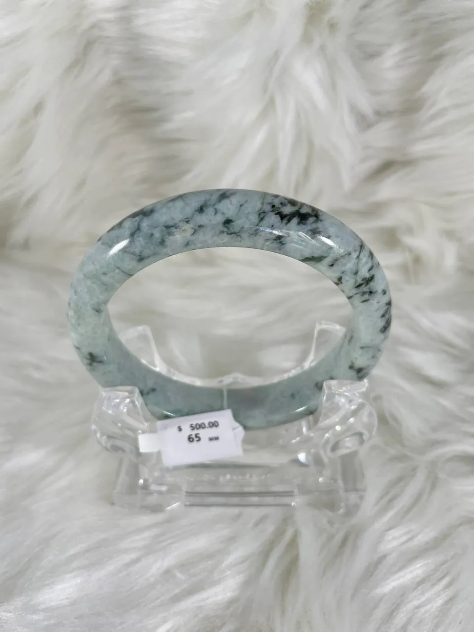 Grade A Natural Jade Bangle with certificate #36787