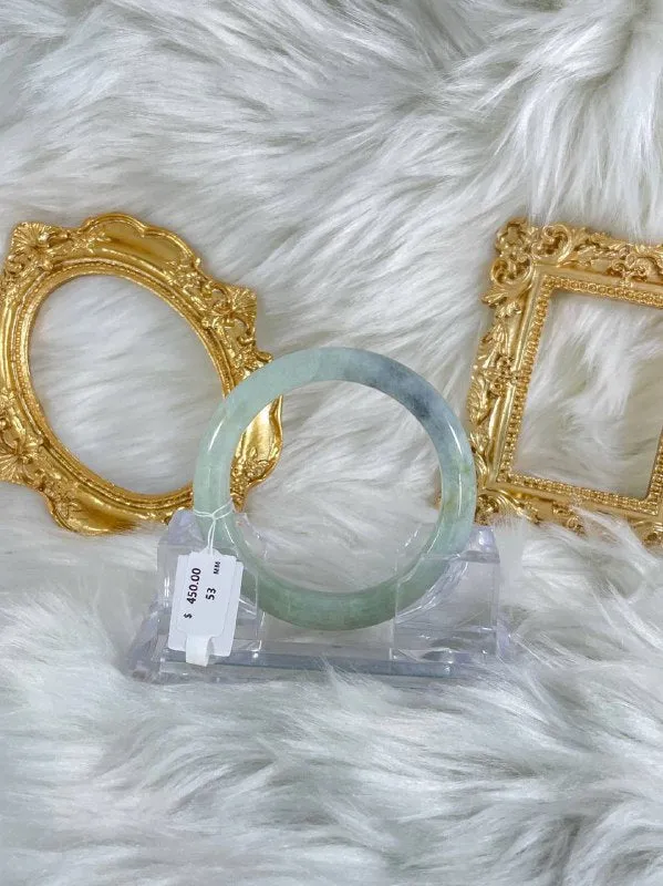 Grade A Natural Jade Bangle with certificate #36790