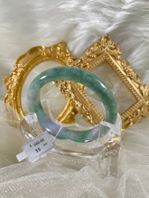 Grade A Natural Jade Bangle with certificate #36920