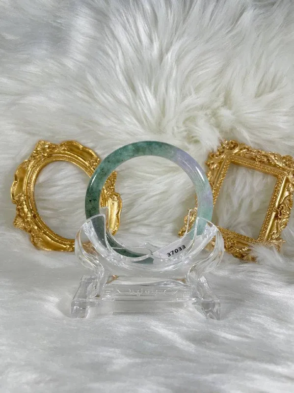Grade A Natural Jade Bangle with certificate #37033