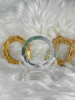 Grade A Natural Jade Bangle with certificate #37033