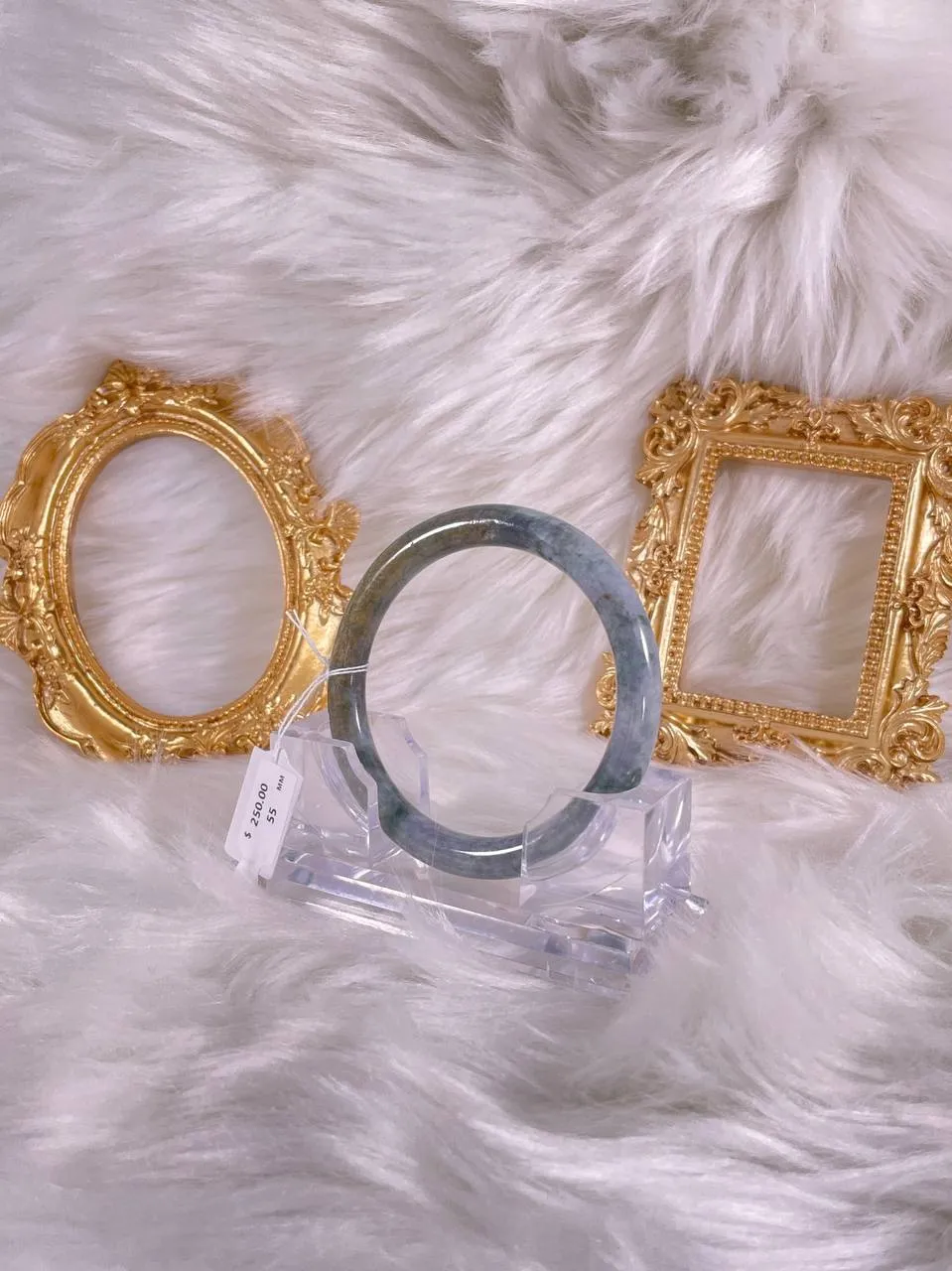 Grade A Natural Jade Bangle with certificate #37106