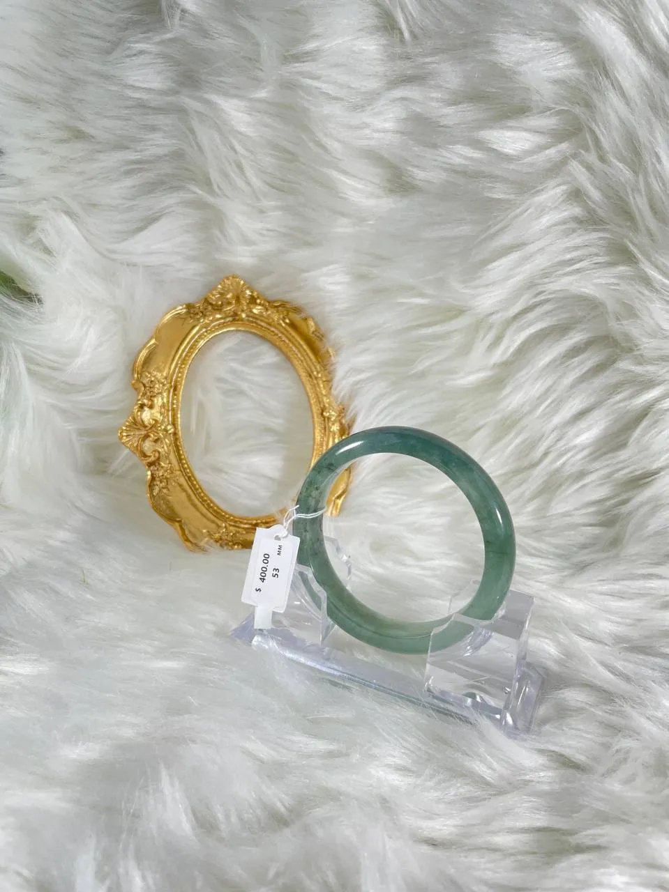 Grade A Natural Jade Bangle with certificate #37133