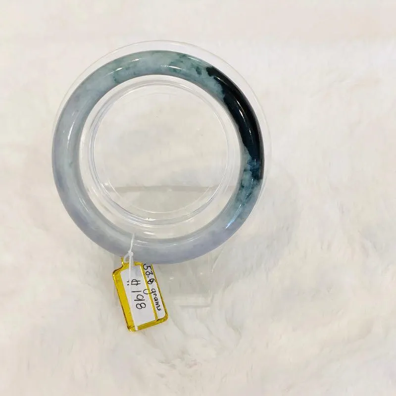 Grade A Natural Jade Bangle with certificate #4092