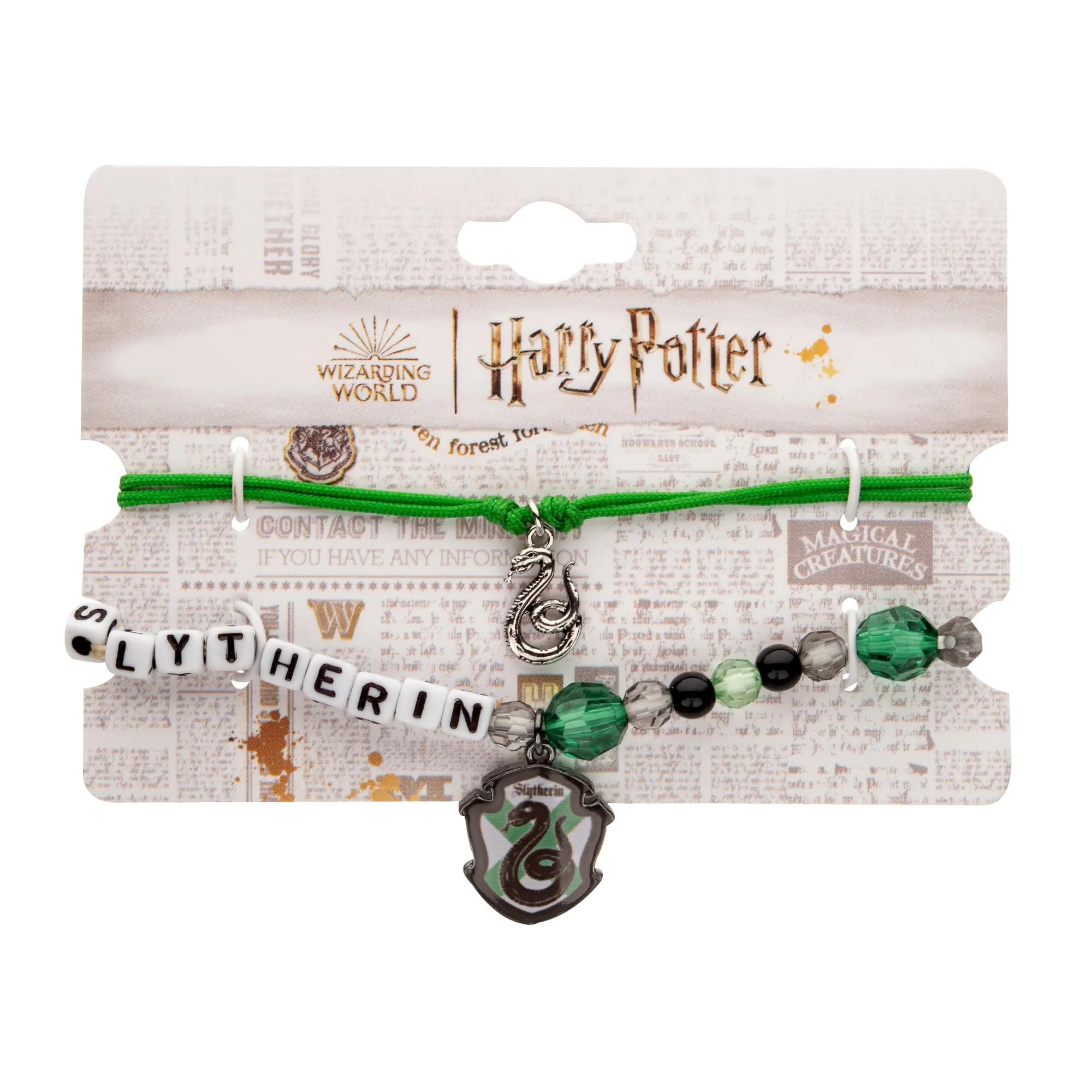 Harry Potter House Slytherin 2-Piece Bracelet Set