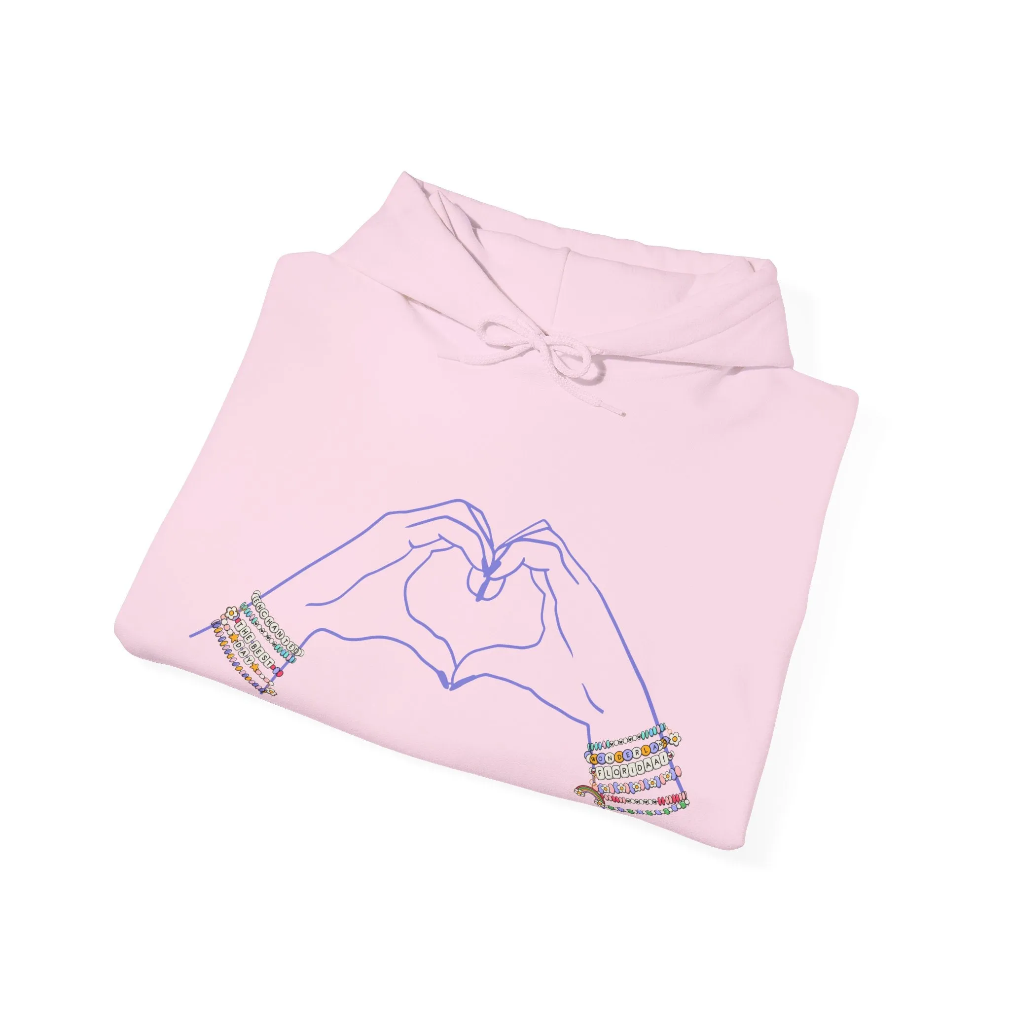 Heart Hands Friendship Bracelet - Adult Hoodie Sweatshirt