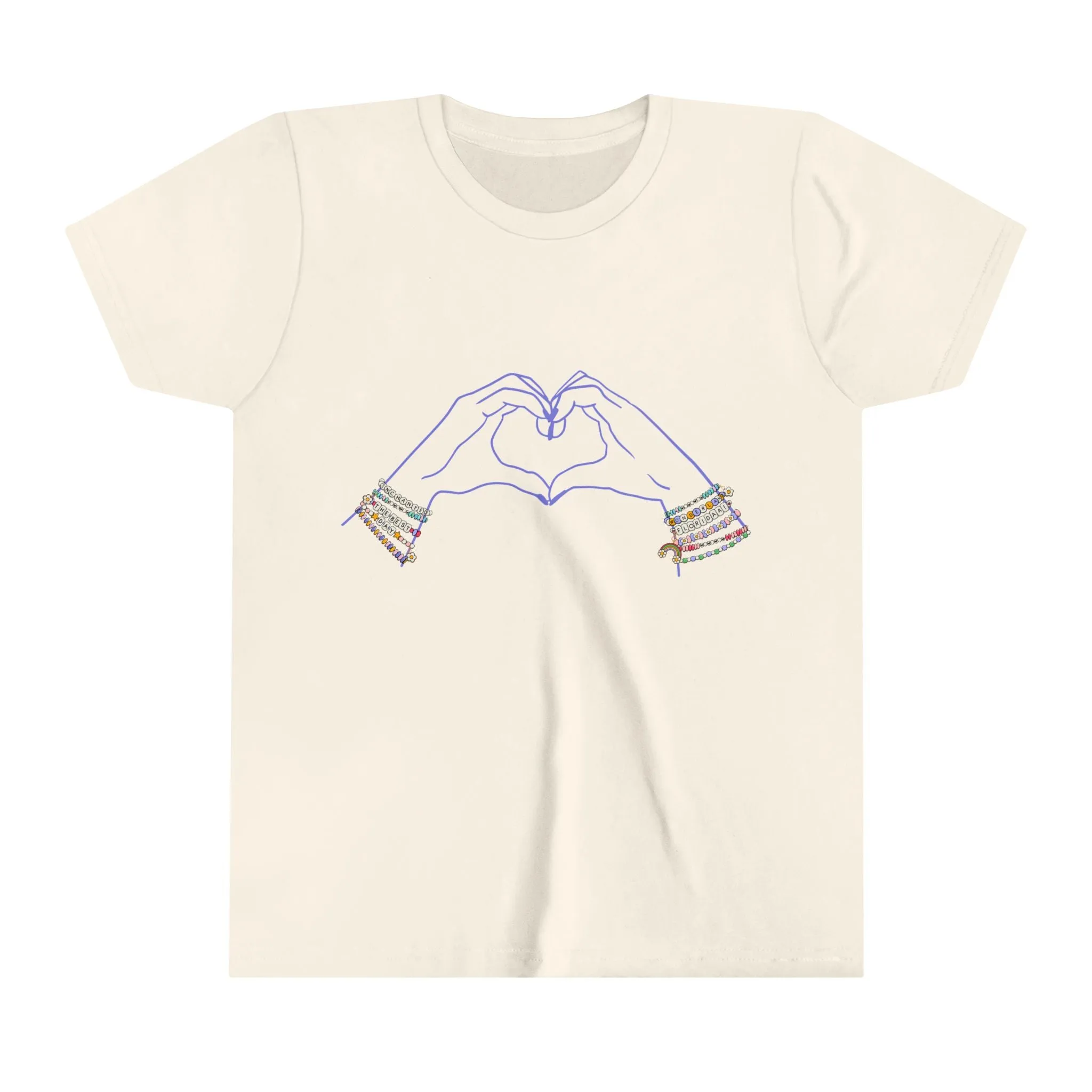 Heart Hands Friendship Bracelets - Youth Short Sleeve Tee Shirt