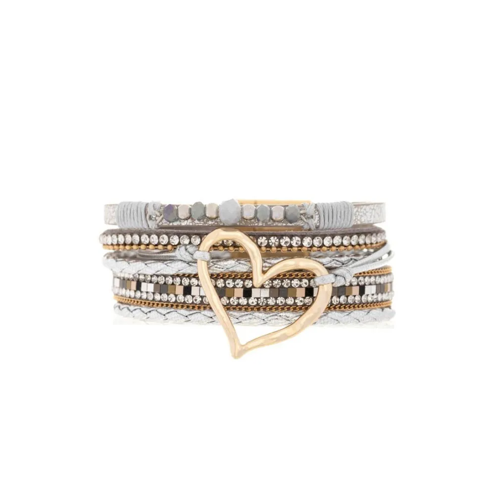Heart Of Gold Beaded Bracelet