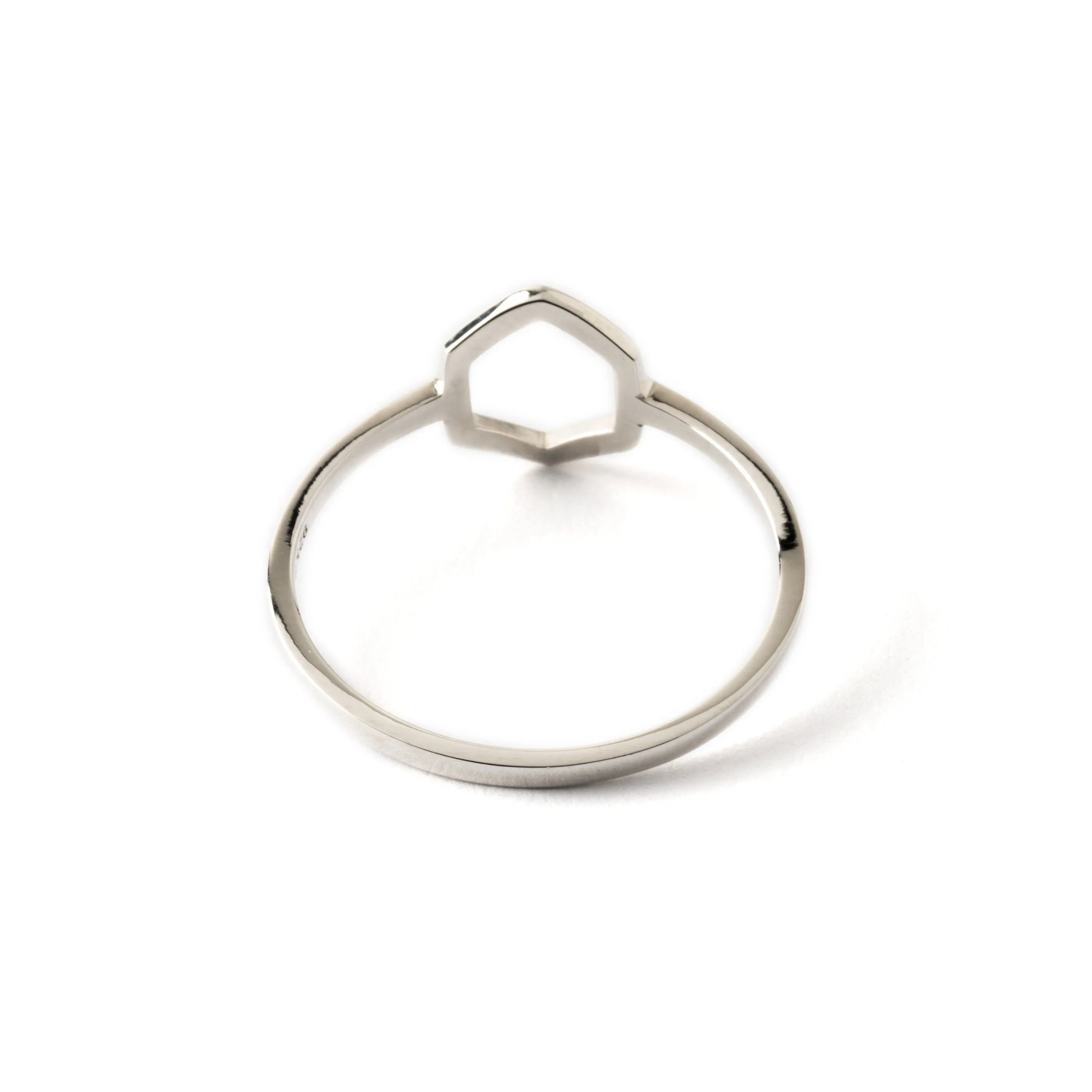 Hexagon Silver Ring