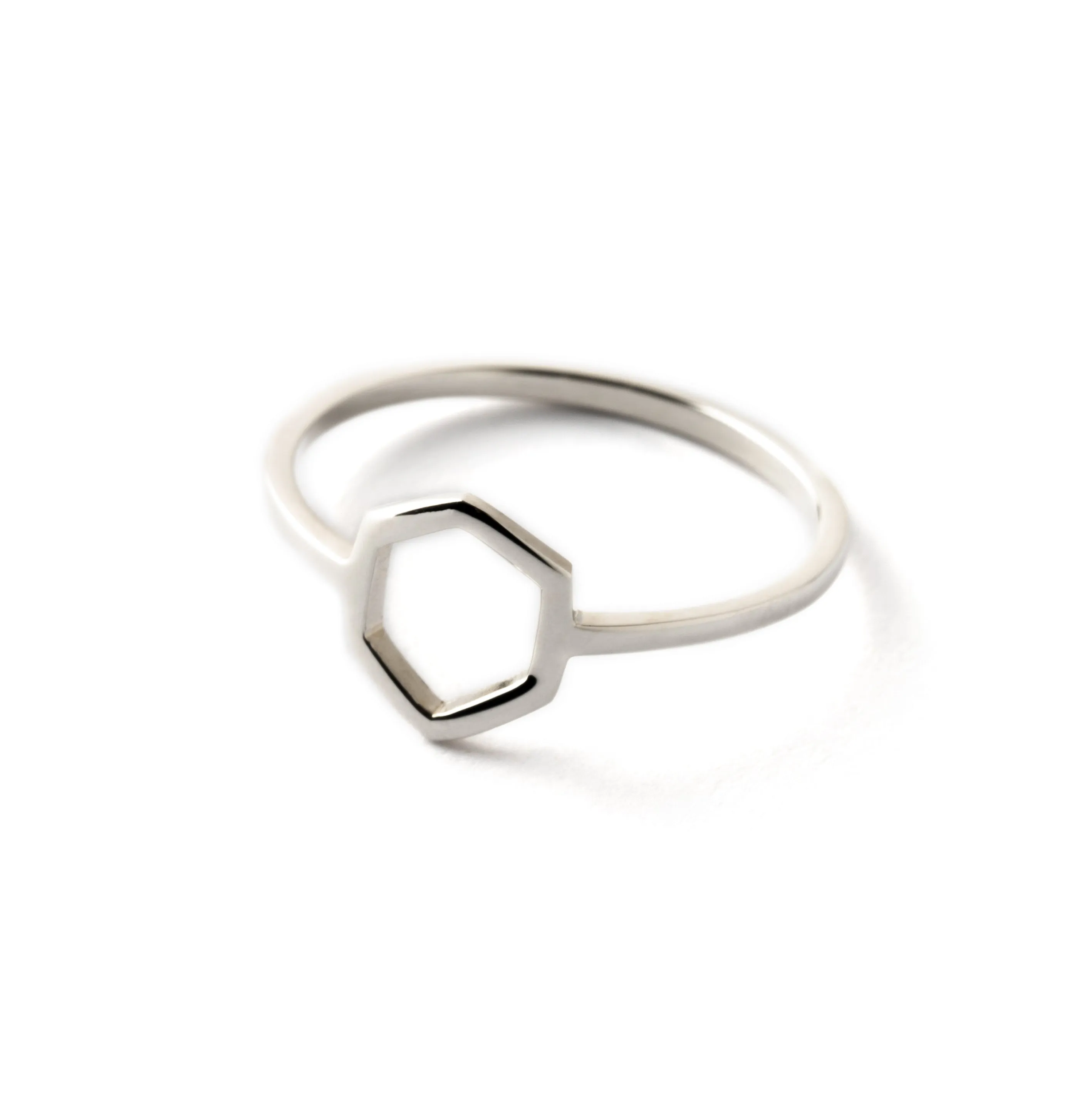 Hexagon Silver Ring