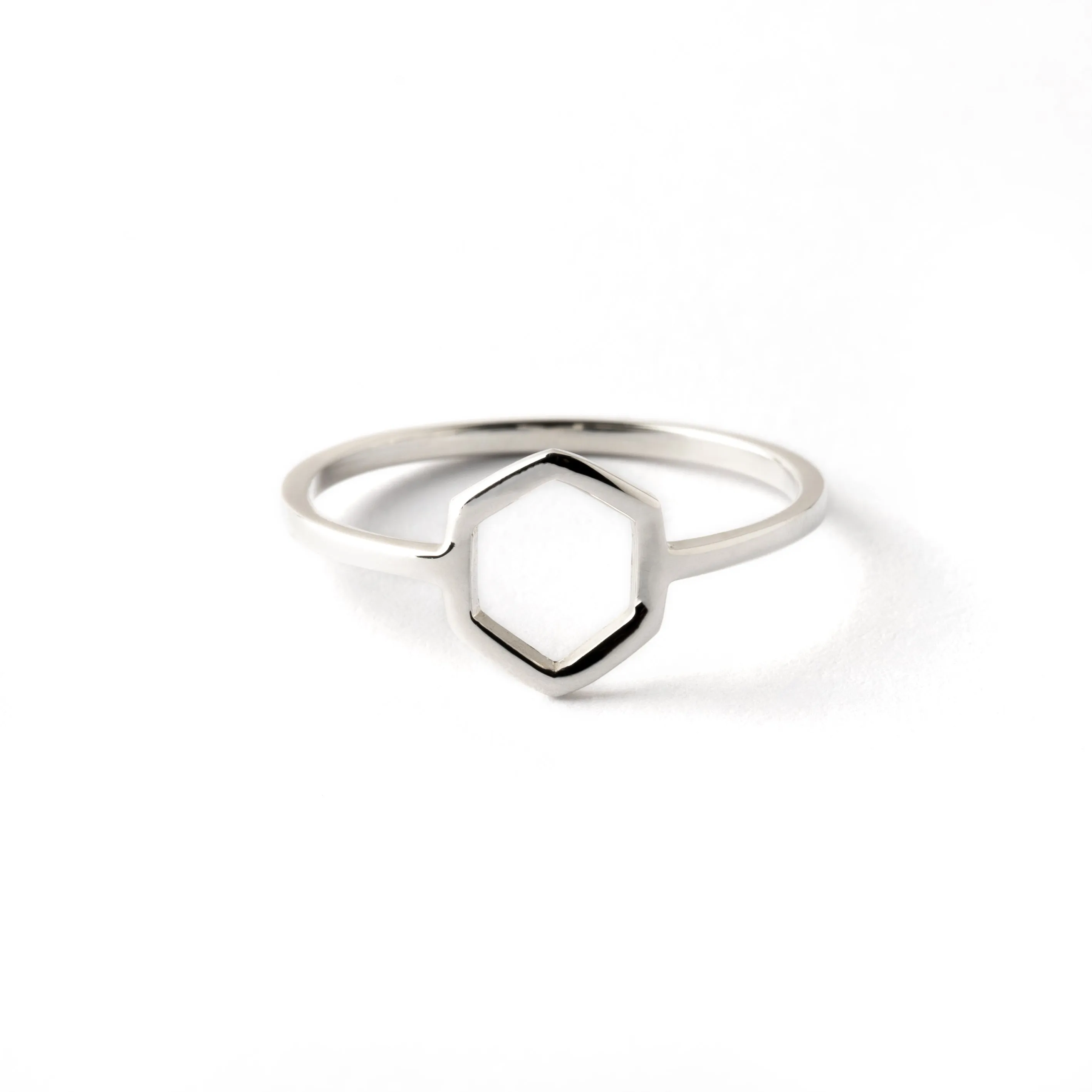 Hexagon Silver Ring