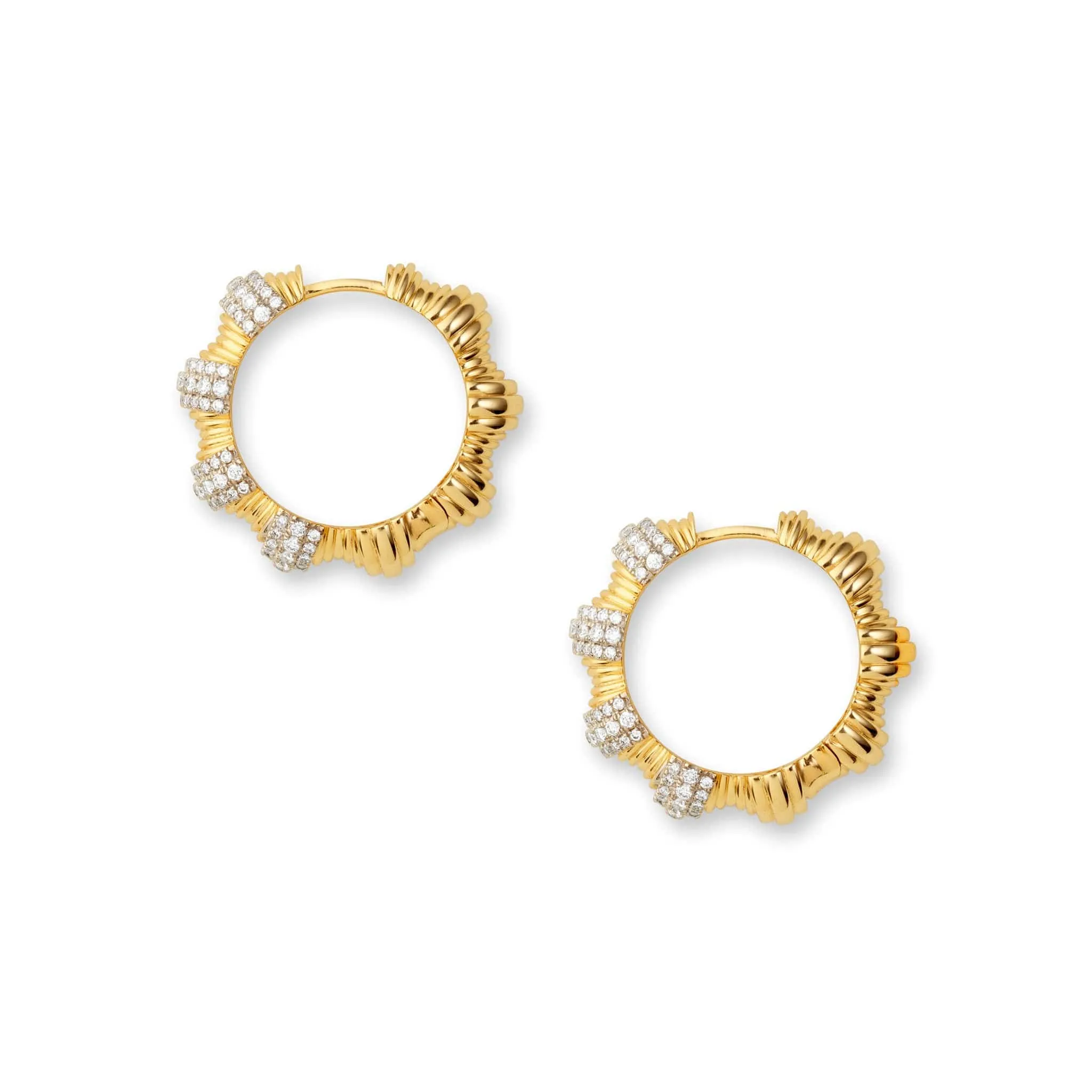Hourglass Diamond Hoop
