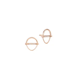 ICON FINE 18K Rosegold Studs w. Diamond