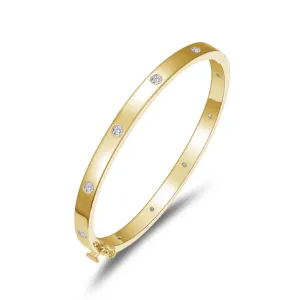 Inset Gold Bangle