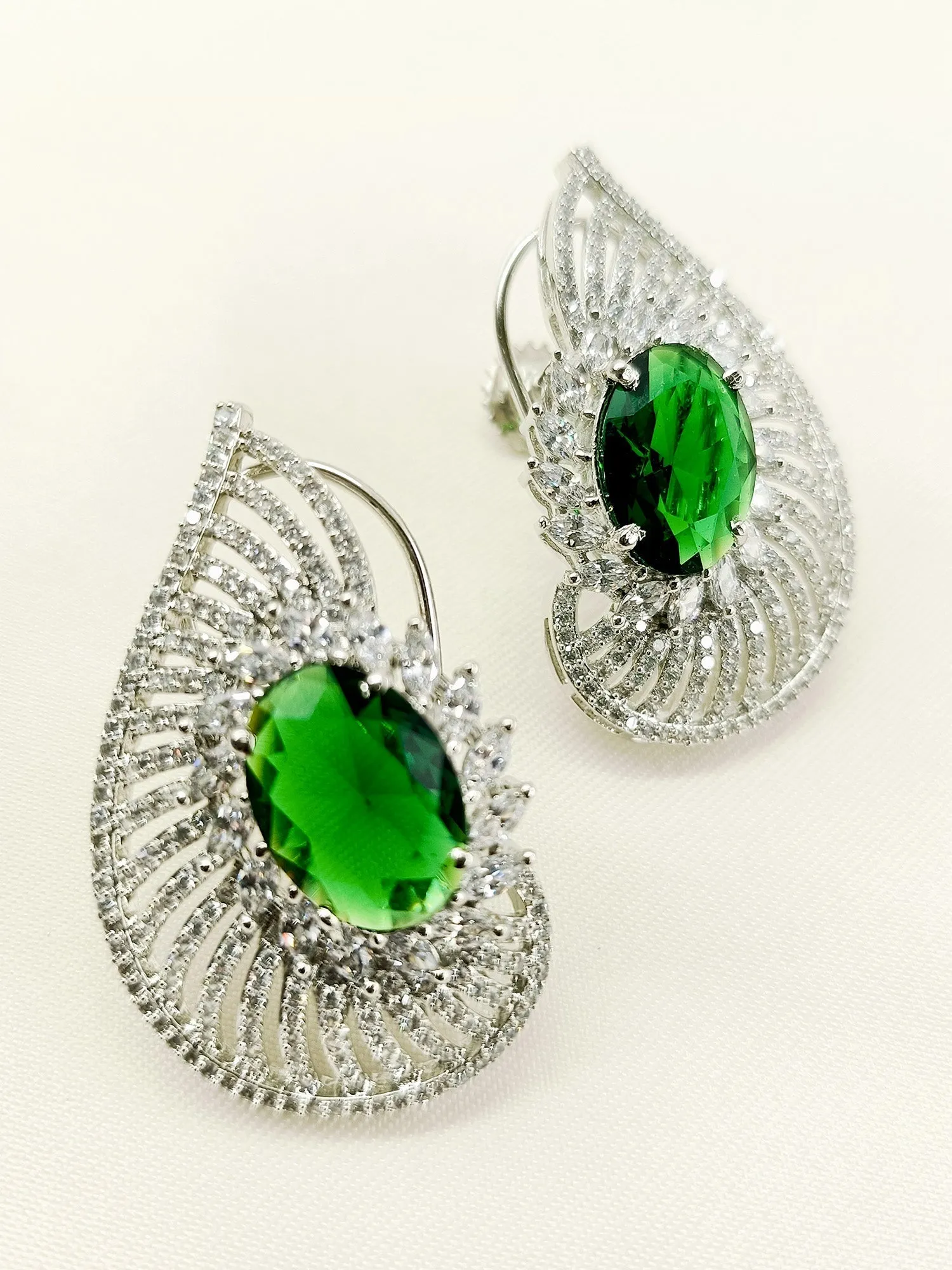 Izra Green American Diamond Tops