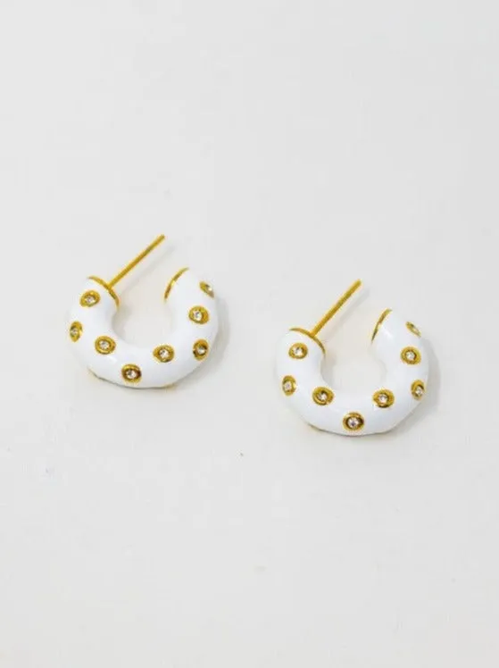 Jeweled Candy Hoop Earring