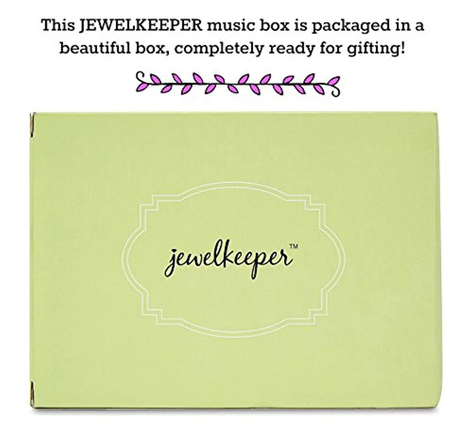JewelKeeper Girl's Musical Jewelry Storage Box Pullout Drawer, Rainbow Unicorn Design, The Unicorn Tune