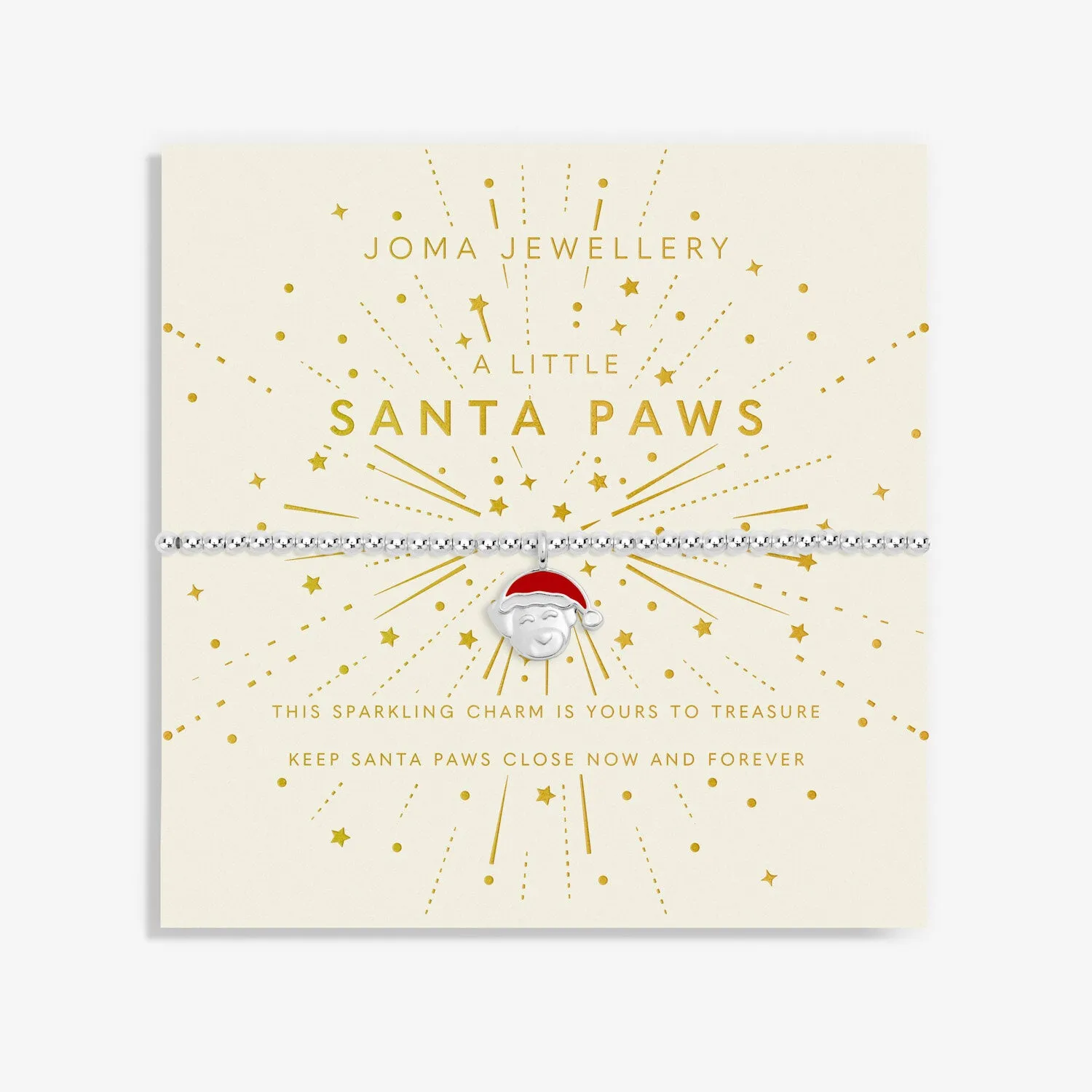 Joma Jewellery Silver Plated A Little 'Santa Paws' Children's Bracelet