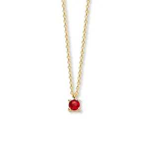 July Birthstone Necklace 14K Yellow Gold