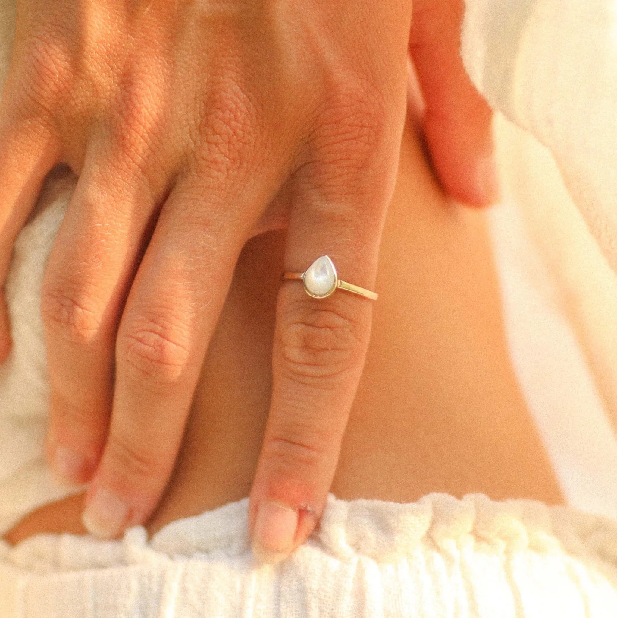 June Birthstone Ring - Pearl