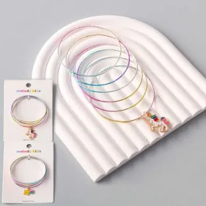 Kid's Unicorn Charm Bangle Bracelets 6017 (12 units)