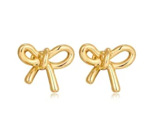 Knotted Bow Earrings Gold Plated