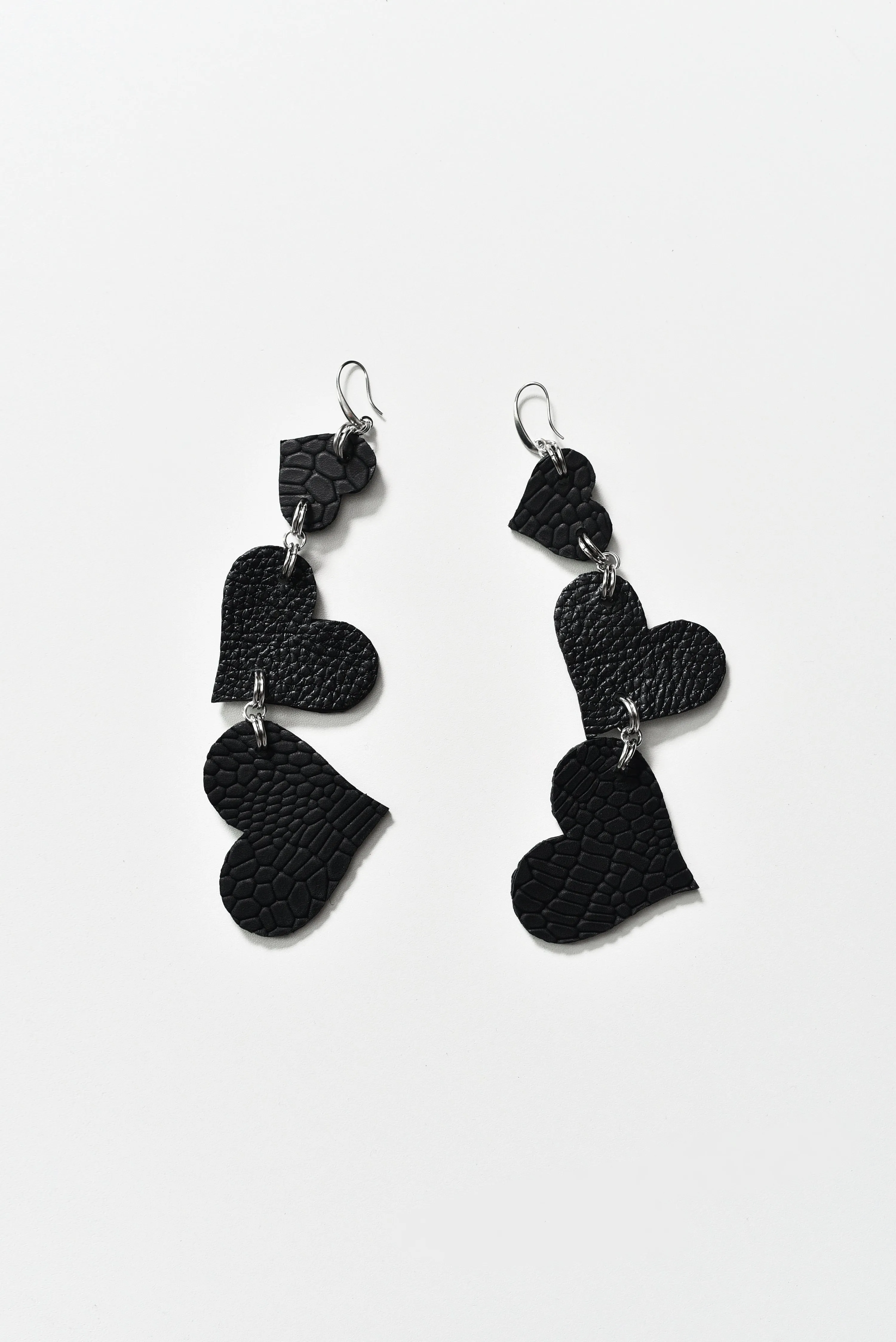 Leather heart Earrings