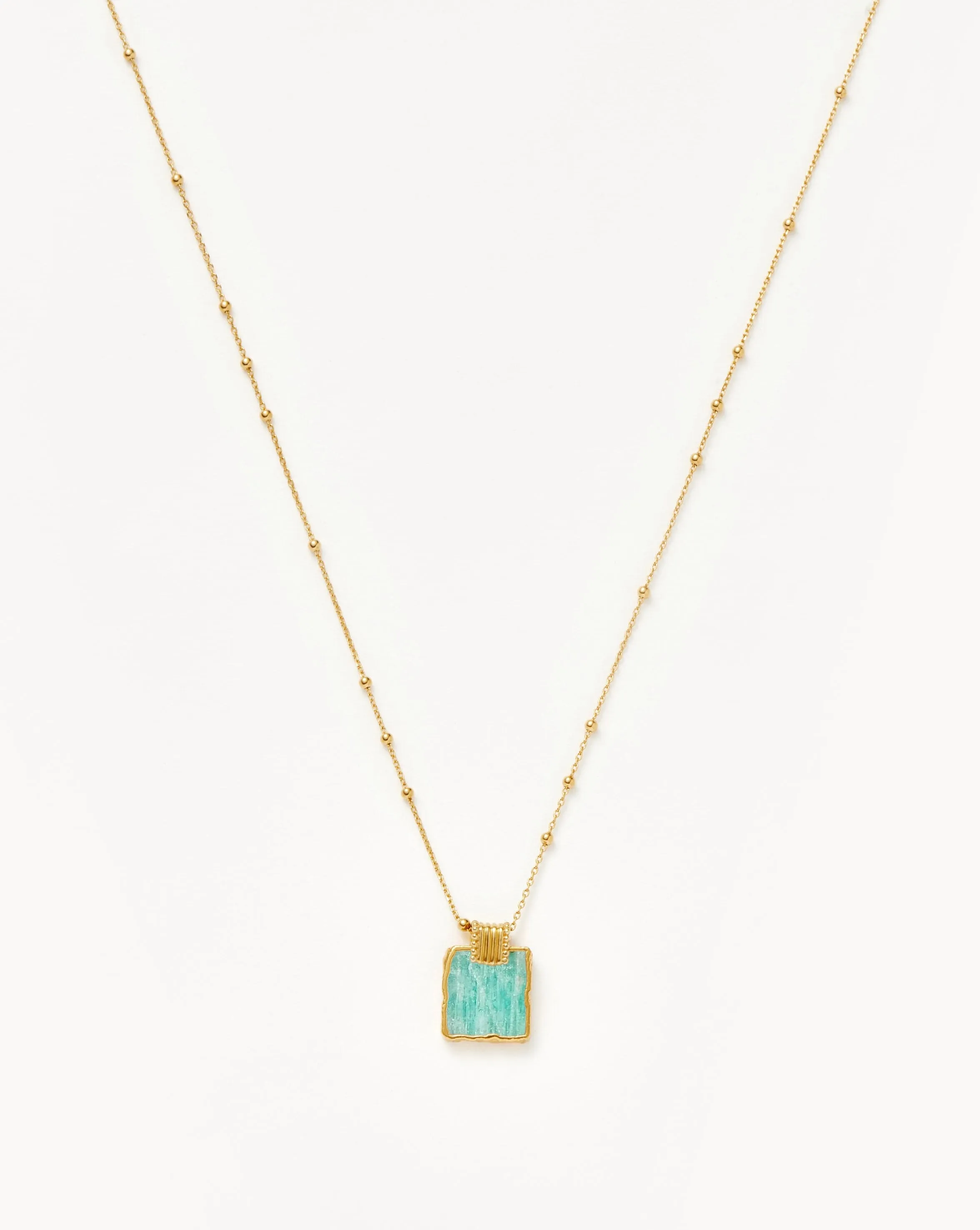 Lena Charm Necklace | 18ct Gold Plated/Amazonite