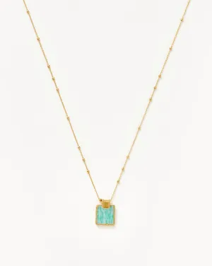 Lena Charm Necklace | 18ct Gold Plated/Amazonite