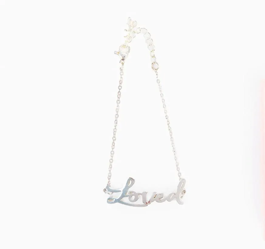 Loved Script Bracelet