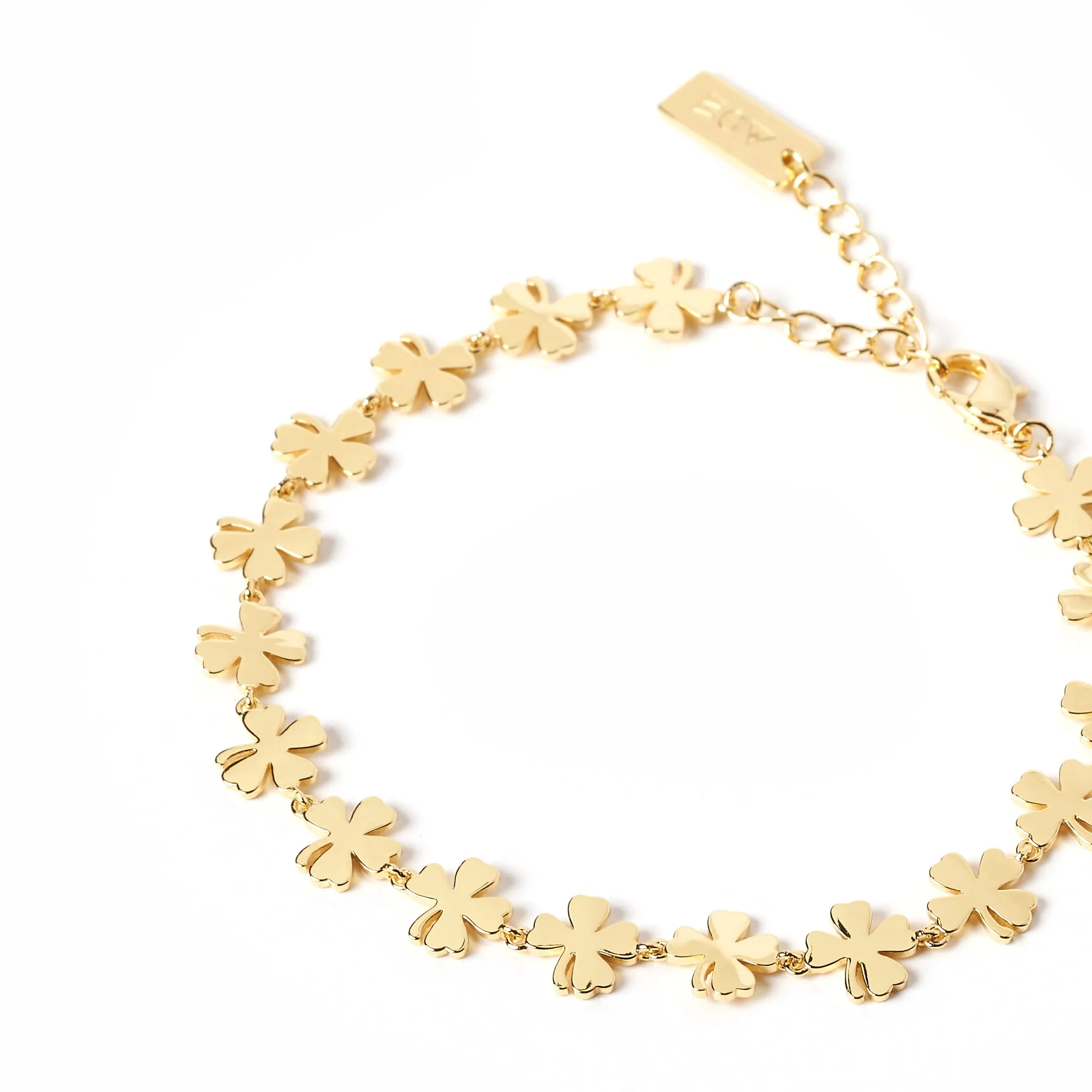 Lucky Charm Gold Clover Bracelet