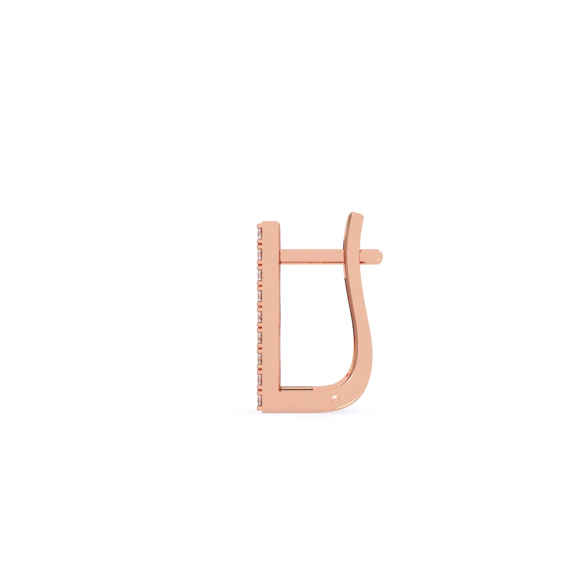 Luxurious Bar Diamond Hoop Earrings