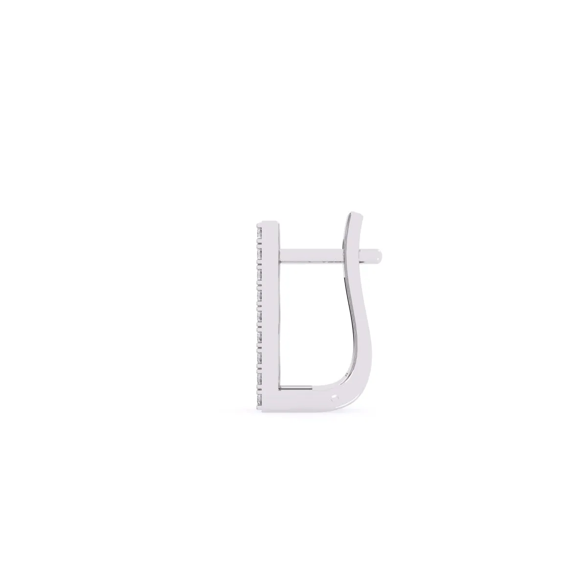 Luxurious Bar Diamond Hoop Earrings