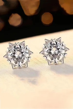 Luxurious Shine 4 Carat Moissanite Stud Earrings