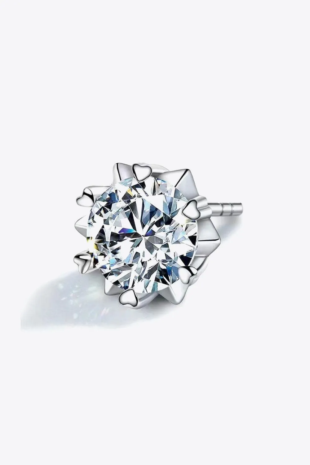 Luxurious Shine 4 Carat Moissanite Stud Earrings