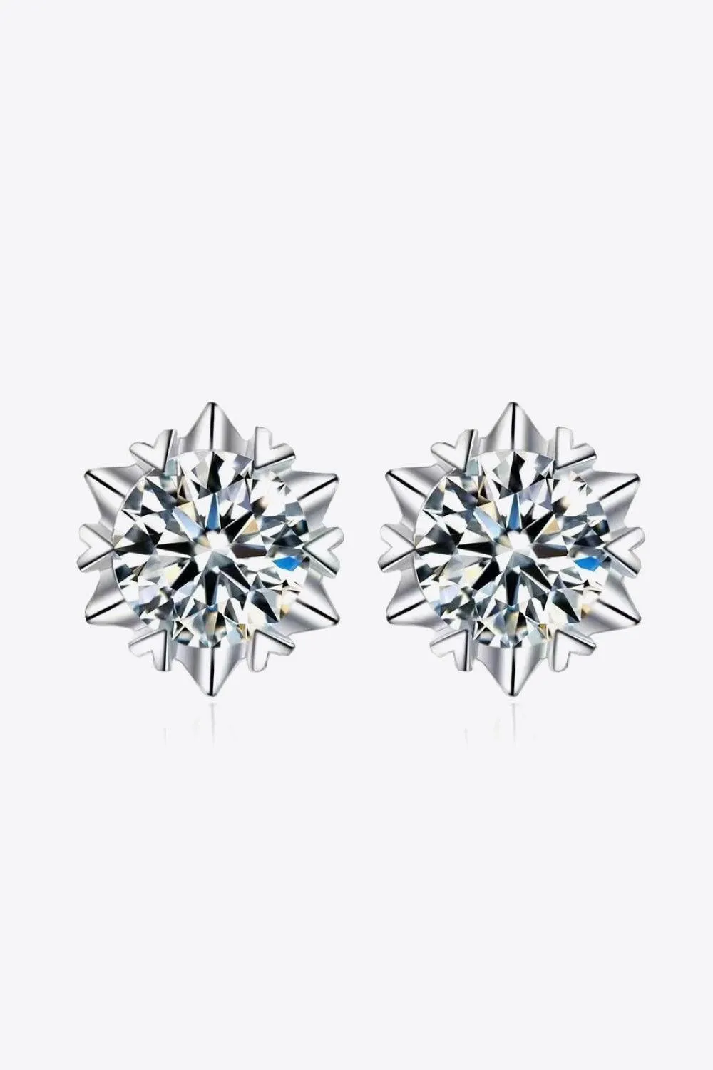 Luxurious Shine 4 Carat Moissanite Stud Earrings