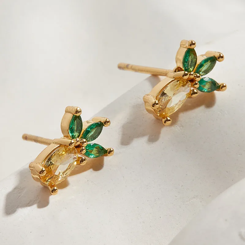 Luxurious Vienna Verve Pineapple Stud Earrings for Women