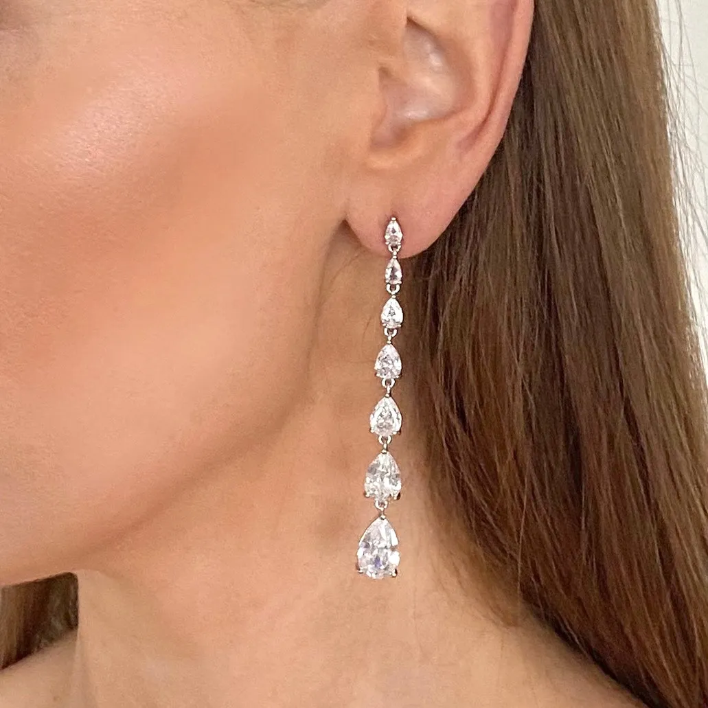 Luxury Water Drop Crystal Earrings